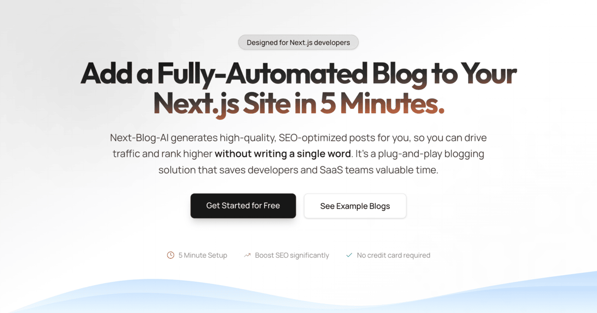 Show HN: "Blog as a Service" for Next.js Sites